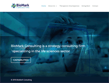 Tablet Screenshot of biomarkconsulting.com